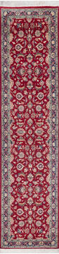 Pak-Persian Red Runner Hand Knotted 2'6" X 10'6"  Area Rug 700-146181