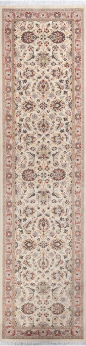 Pak-Persian Beige Runner Hand Knotted 27 X 102 Area Rug 700-146182 Image 0