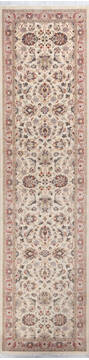 Pak-Persian Beige Runner Hand Knotted 2'7" X 10'2"  Area Rug 700-146182