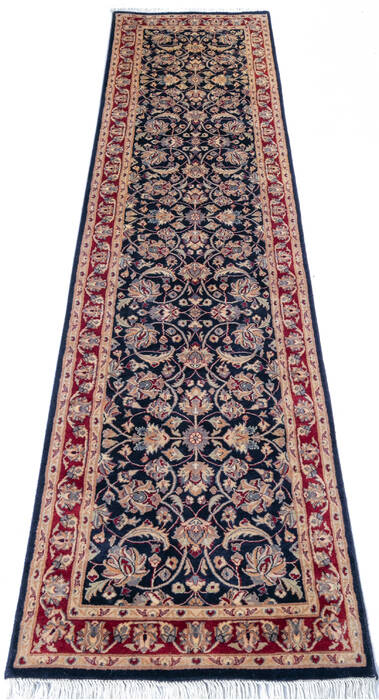 Pak-Persian Blue Runner Hand Knotted 26 X 910 Area Rug 700-146184 Image 1