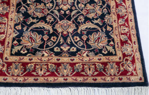 Pak-Persian Blue Runner Hand Knotted 26 X 910 Area Rug 700-146184 Image 4