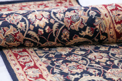 Pak-Persian Blue Runner Hand Knotted 26 X 910 Area Rug 700-146184 Image 5