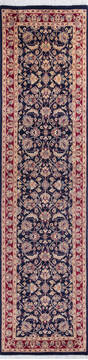 Pak-Persian Blue Runner Hand Knotted 2'6" X 9'10"  Area Rug 700-146184