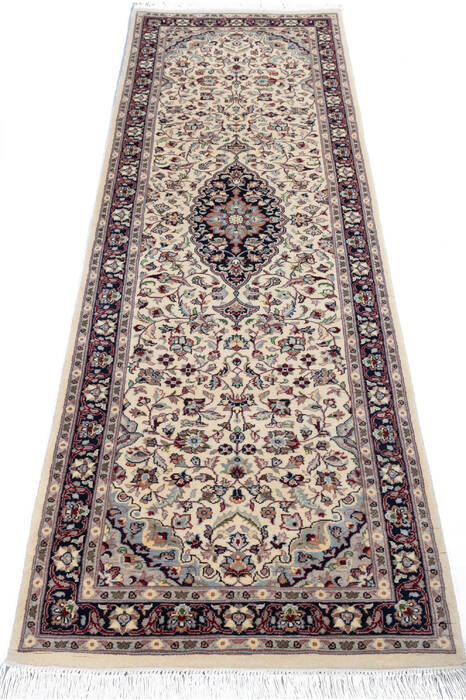 Pak-Persian Beige Runner Hand Knotted 27 X 81 Area Rug 700-146185 Image 1