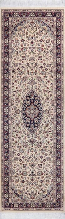 Pak-Persian Beige Runner Hand Knotted 27 X 81 Area Rug 700-146185 Image 0