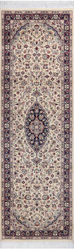 Pak-Persian Beige Runner Hand Knotted 2'7" X 8'1"  Area Rug 700-146185
