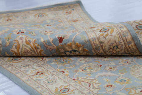 Pak-Persian Blue Runner Hand Knotted 27 X 86 Area Rug 700-146186 Image 5
