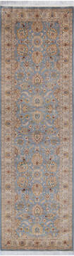 Pak-Persian Blue Runner Hand Knotted 2'7" X 8'6"  Area Rug 700-146186