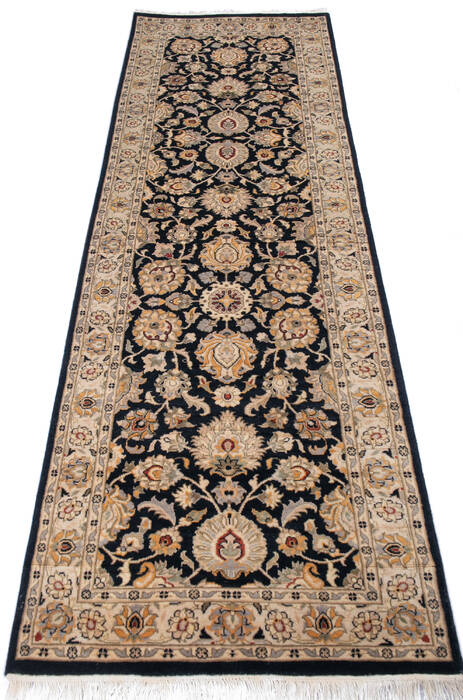 Pak-Persian Black Runner Hand Knotted 27 X 710 Area Rug 700-146190 Image 1
