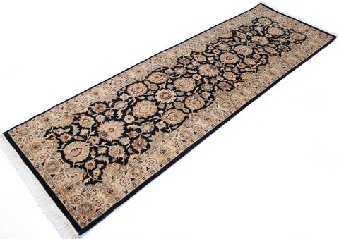 Pak-Persian Black Runner Hand Knotted 27 X 710 Area Rug 700-146190 Image 2