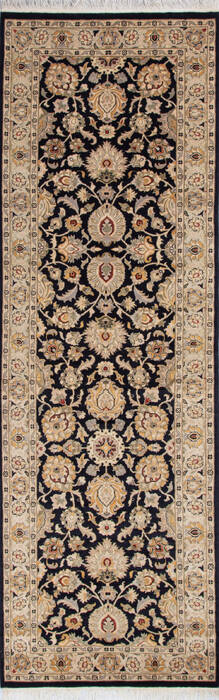 Pak-Persian Black Runner Hand Knotted 27 X 710 Area Rug 700-146190 Image 0