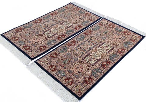 Pak-Persian Blue Hand Knotted 21 X 40 Area Rug 700-146193 Image 2