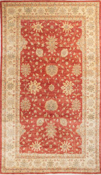 Chobi Red Hand Knotted 6'5" X 11'1"  Area Rug 700-146195