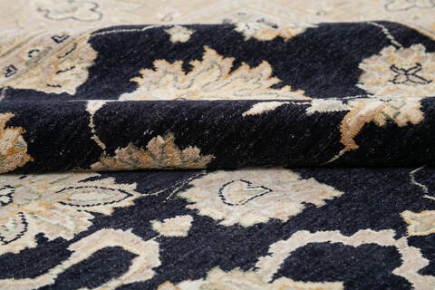Chobi Black Hand Knotted 81 X 102 Area Rug 700-146198 Image 5
