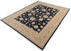 Chobi Black Hand Knotted 81 X 102 Area Rug 700-146198 Thumb 2