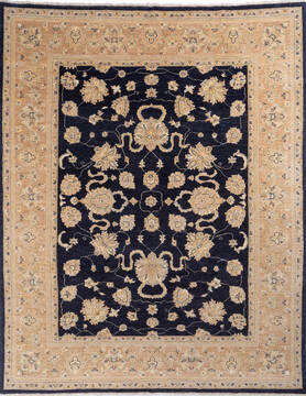 Chobi Black Hand Knotted 8'1" X 10'2"  Area Rug 700-146198