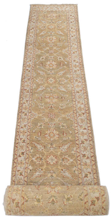 Chobi Green Runner Hand Knotted 24 X 2110 Area Rug 700-146199 Image 1