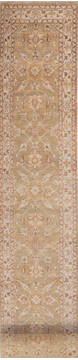 Chobi Green Runner Hand Knotted 2'4" X 21'10"  Area Rug 700-146199