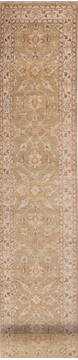 Chobi Green Runner Hand Knotted 2'4" X 21'10"  Area Rug 700-146199
