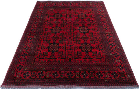 Khan Mohammadi Red Hand Knotted 50 X 63 Area Rug 700-146207 Image 1