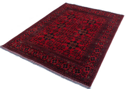 Khan Mohammadi Red Hand Knotted 50 X 63 Area Rug 700-146207 Image 2
