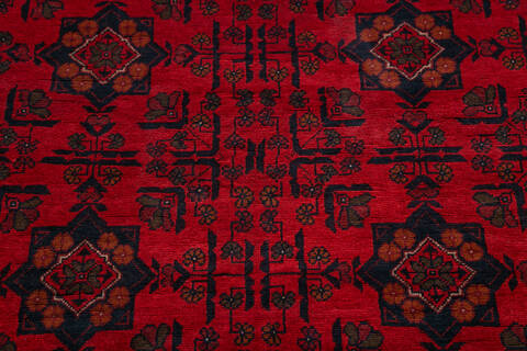 Khan Mohammadi Red Hand Knotted 50 X 63 Area Rug 700-146207 Image 3
