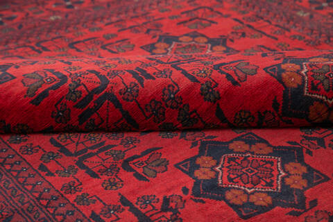 Khan Mohammadi Red Hand Knotted 50 X 63 Area Rug 700-146207 Image 5