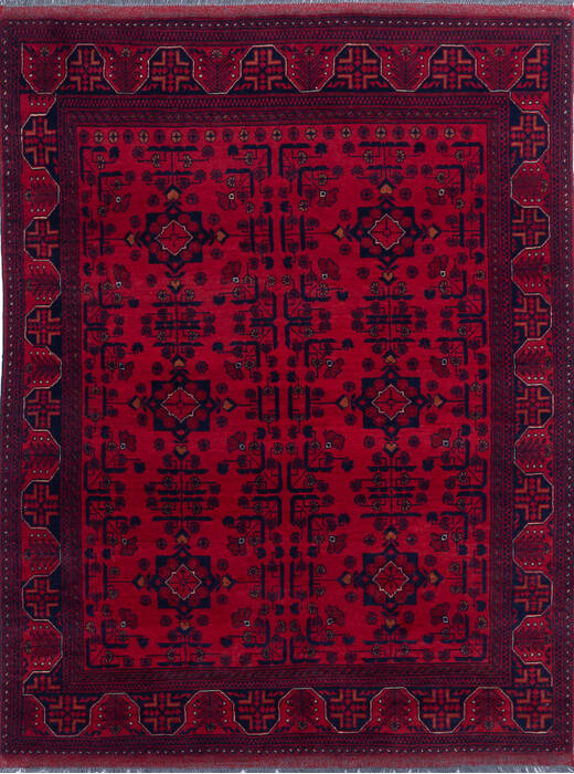 Khan Mohammadi Red Hand Knotted 411 X 65 Area Rug 700-146210 Image 0