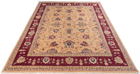 Chobi Beige Hand Knotted 82 X 108 Area Rug 700-146212 Image 1