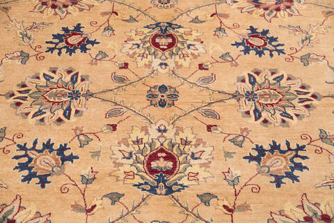 Chobi Beige Hand Knotted 82 X 108 Area Rug 700-146212 Image 3