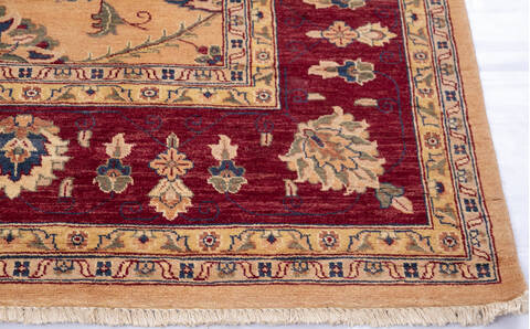 Chobi Beige Hand Knotted 82 X 108 Area Rug 700-146212 Image 4