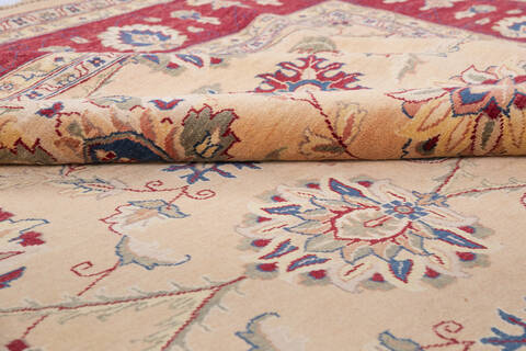 Chobi Beige Hand Knotted 82 X 108 Area Rug 700-146212 Image 5