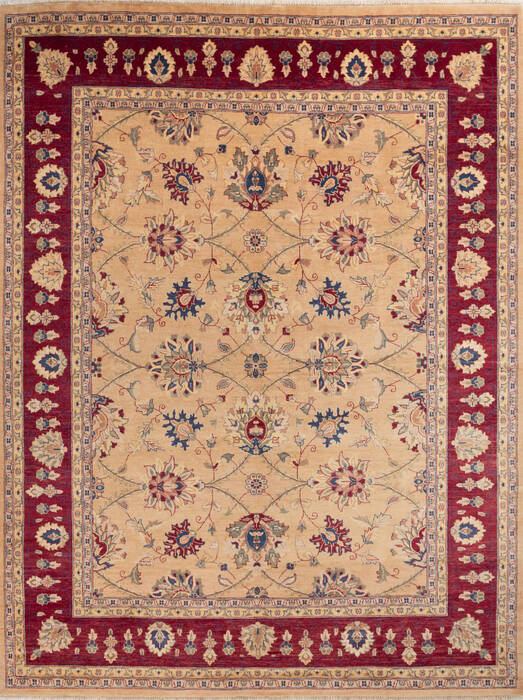 Chobi Beige Hand Knotted 82 X 108 Area Rug 700-146212 Image 0