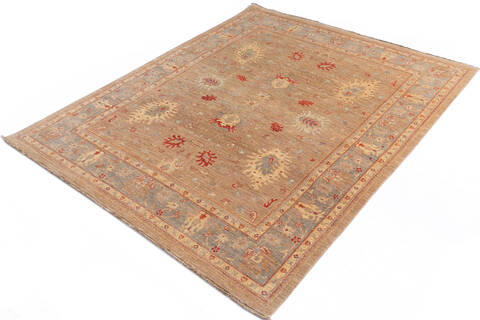 Chobi Beige Hand Knotted 69 X 82 Area Rug 700-146213 Image 2