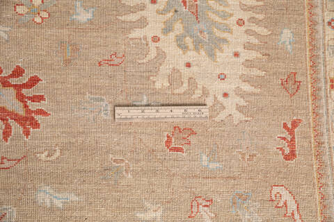 Chobi Beige Hand Knotted 69 X 82 Area Rug 700-146213 Image 3