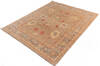 Chobi Beige Hand Knotted 69 X 82 Area Rug 700-146213 Thumb 2