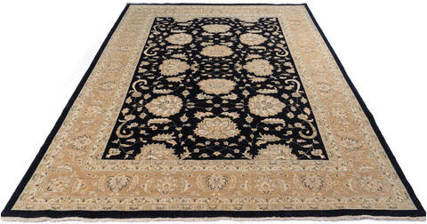 Chobi Black Hand Knotted 93 X 124 Area Rug 700-146216 Image 1