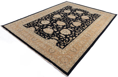 Chobi Black Hand Knotted 93 X 124 Area Rug 700-146216 Image 2
