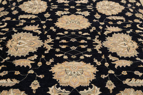 Chobi Black Hand Knotted 93 X 124 Area Rug 700-146216 Image 3