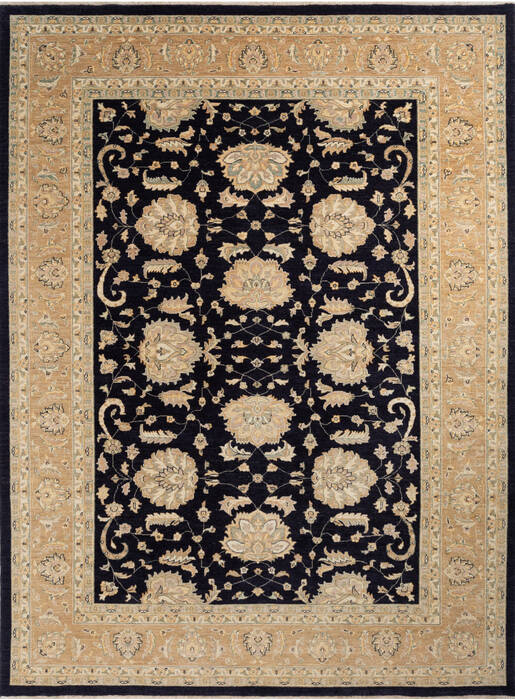 Chobi Black Hand Knotted 93 X 124 Area Rug 700-146216 Image 0