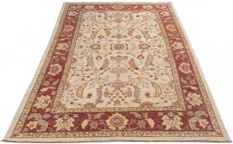 Chobi Beige Hand Knotted 60 X 91 Area Rug 700-146218 Image 1