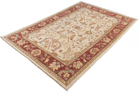 Chobi Beige Hand Knotted 60 X 91 Area Rug 700-146218 Image 2