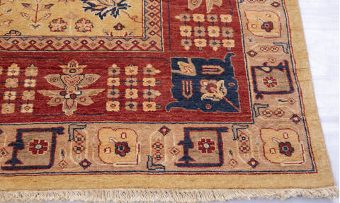 Chobi Yellow Hand Knotted 80 X 97 Area Rug 700-146221 Image 4