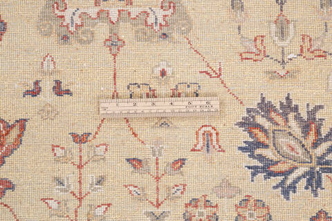 Chobi Yellow Hand Knotted 80 X 97 Area Rug 700-146221 Image 6