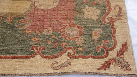 Gabbeh Beige Hand Knotted 65 X 89 Area Rug 700-146225 Image 4