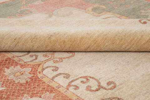 Gabbeh Beige Hand Knotted 65 X 89 Area Rug 700-146225 Image 5