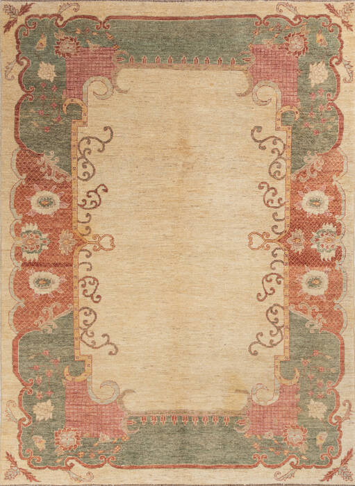 Gabbeh Beige Hand Knotted 65 X 89 Area Rug 700-146225 Image 0