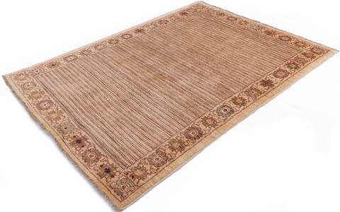 Gabbeh Beige Hand Knotted 410 X 65 Area Rug 700-146227 Image 2