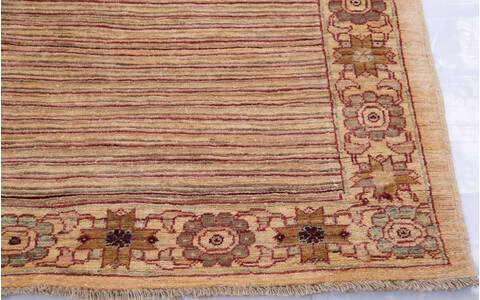 Gabbeh Beige Hand Knotted 410 X 65 Area Rug 700-146227 Image 5