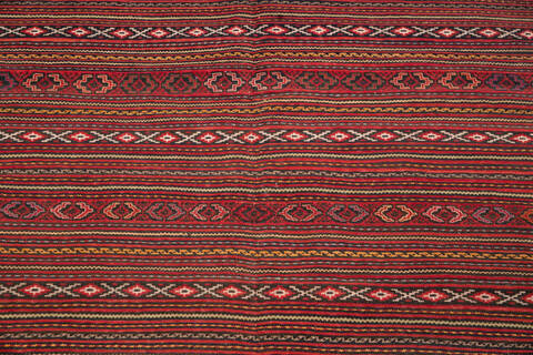 Kilim Red Hand Knotted 46 X 63 Area Rug 700-146229 Image 3